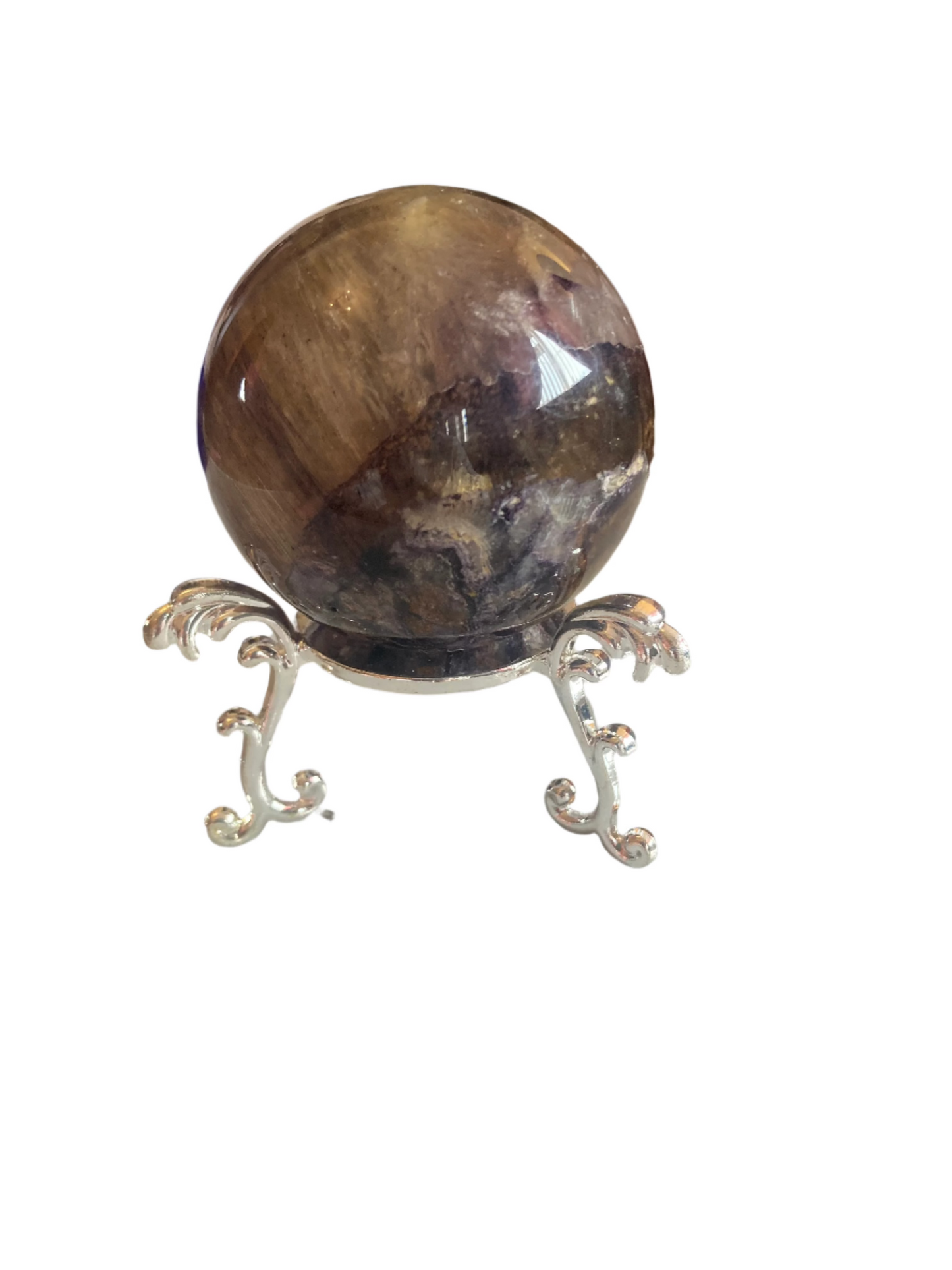 Fluorite sphere and stand