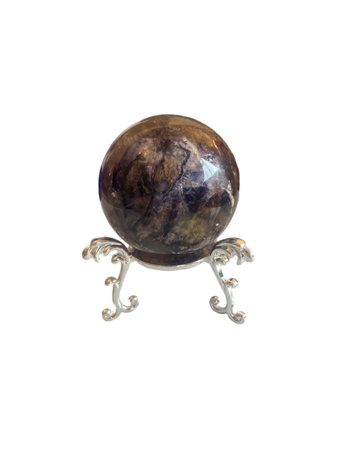 Fluorite sphere and stand