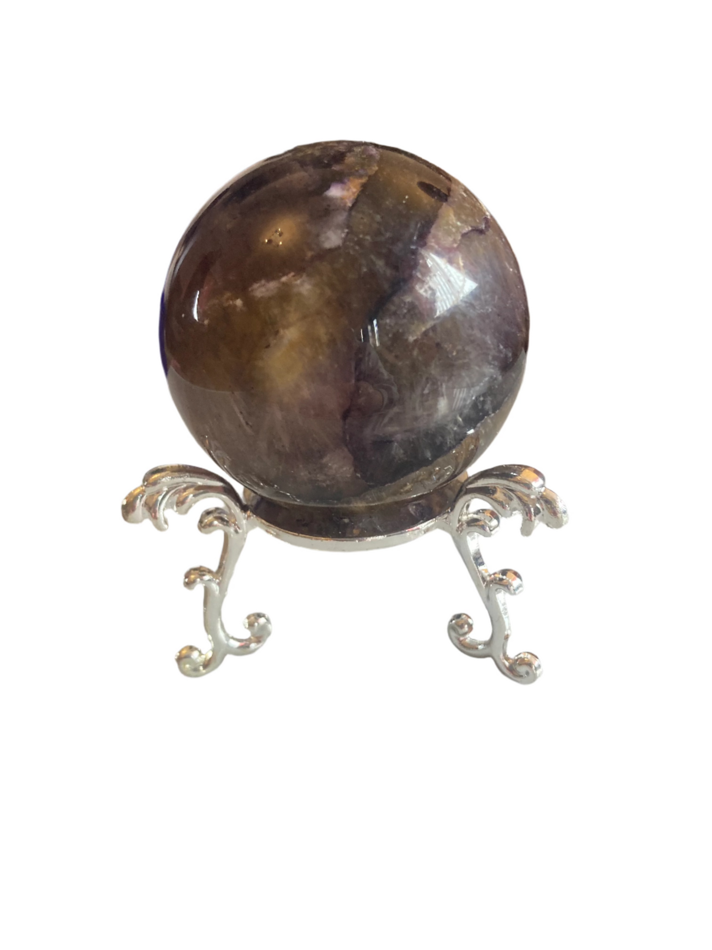 Fluorite sphere and stand